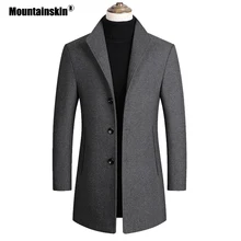 Мужская шерстяная куртка Mountainskin, однотонная куртка из смешанной шерсти, Осень-зима 2019 Мужская шерстяная куртка Mountainskin, однотонная куртка из смешанной шерсти, Осень-зима 2019