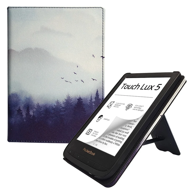 Stand Case for Pocketbook Color/Tonch HD 3/Touch Lux 5/4/Basic Lux 2 (PB606/616/627/628/632/633) with Sleep/Wake / Hand Strap tablet stands Tablet Accessories