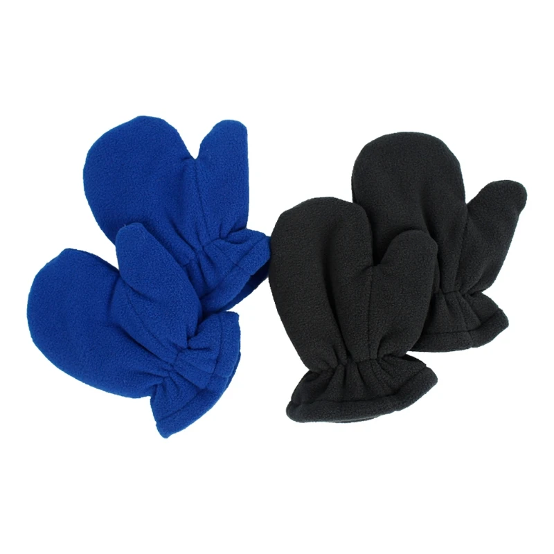 Baby Boys Girls Gloves Winter Plush Velvet Warm Mittens Children Kids Lined Fleece Thicken Gloves Baby Anti Scratching