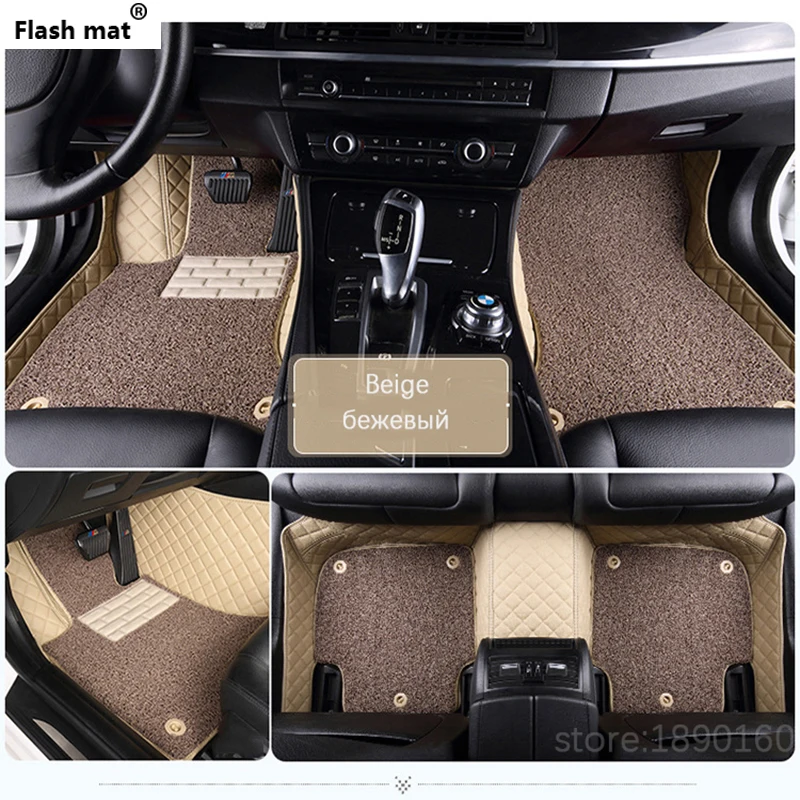 

Flash mat Custom car floor mats for Ford escort fiesta mondeo Focus Fiesta Edge Explorer Taurus S-MAX F150 Everest mustang