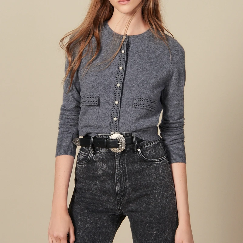 

Women Single Breasted Cardigans Female 2019 Autumn Wool Knitted Sweaters