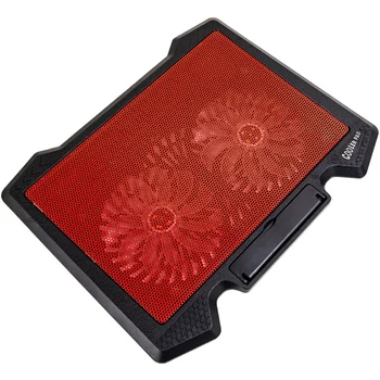

Laptop Cooler 2 USB Ports and Two Cooling Fan LED Laptop Cooling Pad Notebook Stand for 12-17 Inch for Laptop