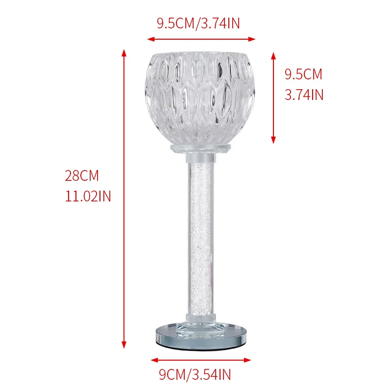 Brand New Crystal Cut Glass Candlestick Candle Holder Candle Stand Tea Light For Coffee Dining Table Centerpieces Wedding CH166
