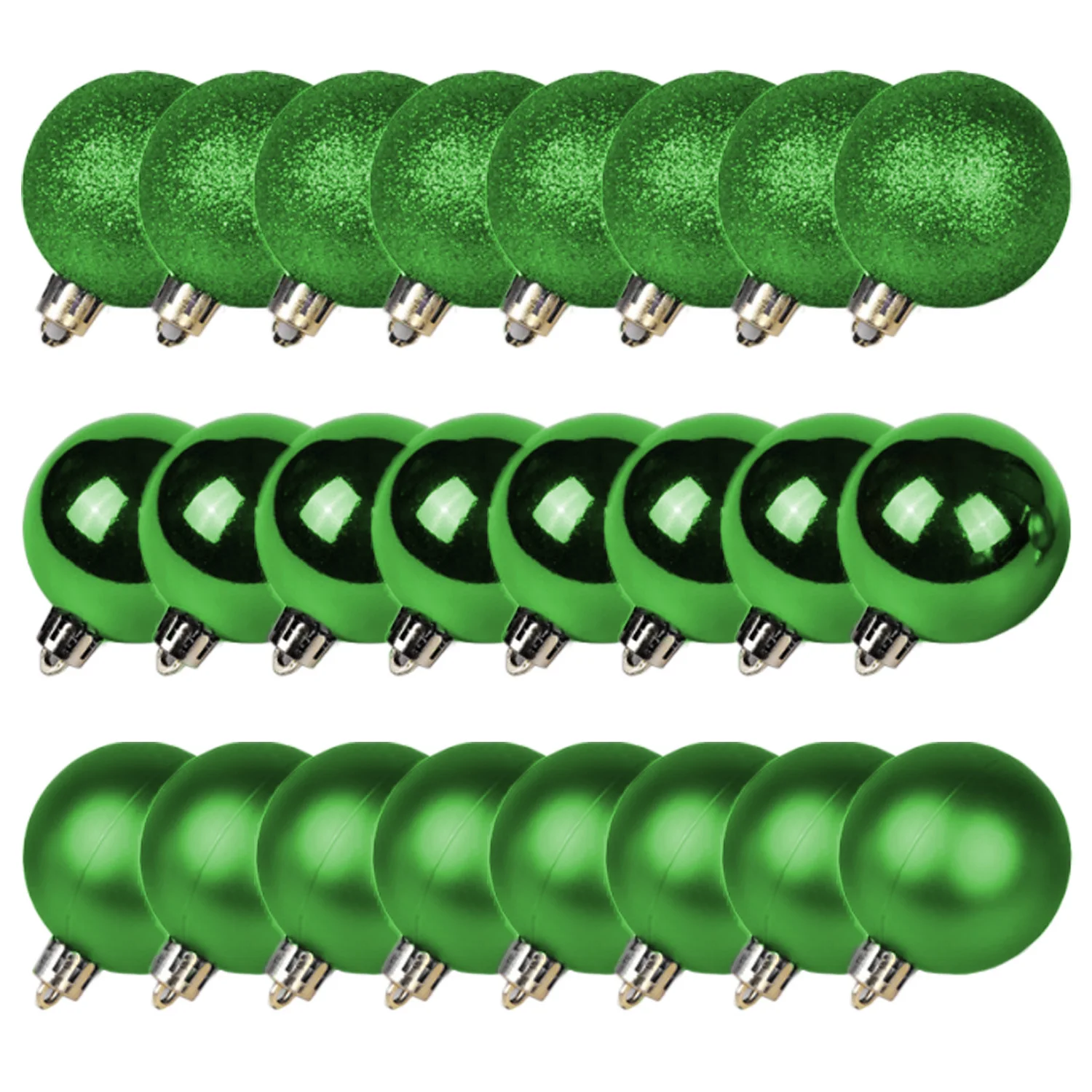 Green Besegad 24 шт. небьющиеся подвесные шары для рождественской елки, подвески, украшения для рождества, украшения для дома, офиса, магазина, принадлежности для декора - Цвет: Green