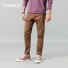 SIMWOOD осень зима брюки мужские повседневные Высококачественные винтажные вымытые высококачественные Брендовые брюки 190453