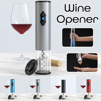

Electric Wine Opener Portable Cordless Electrical Wine Bottle Opener Automatic Corkscrew with Vacuum Stoppers Foil Cutter