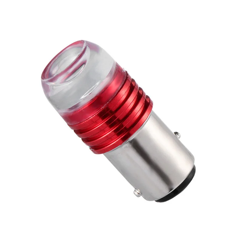 2PCS Red 1157 BAY15D P21/5W Strobe Flashing LED Projector Bulbs For Car Tail Brake Lights Auto Turn Signal Lamp Bulb