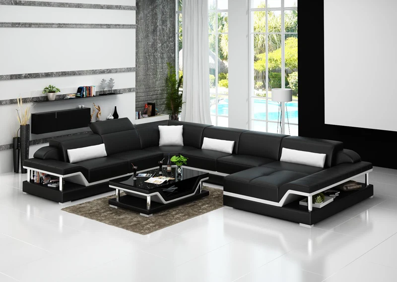 Диван для гостиной, угловые диваны из натуральной кожи, диван для салона, puff asiento muebles de sala canape, u-образный диван cama
