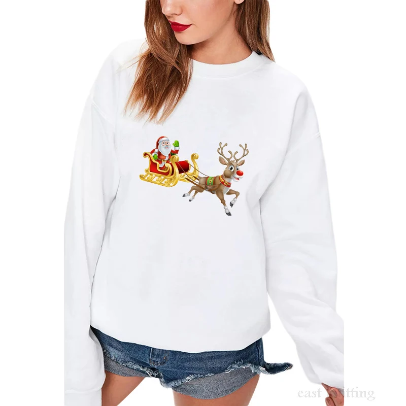 Горячая Merry Christmas Мужская Женская толстовка с капюшоном, забавные весенне-осенние толстовки с капюшоном Санта и рудолф, пуловеры, мужские толстовки