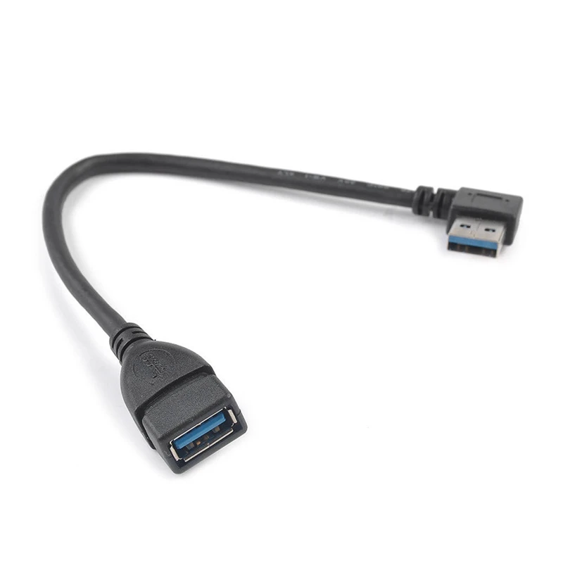 USB 3 0 Angle 90 Degree Extension Cable Male to Female Adapter Cord Data Left Tpa6120 Headphone Amplifier Board