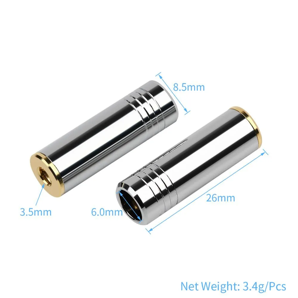 5PCS HIFI 3 5mm Jack Female 4 Pole Audio Adapter DIY Earphone Minijack Soldering Copper Gold Plated Headphone Plug