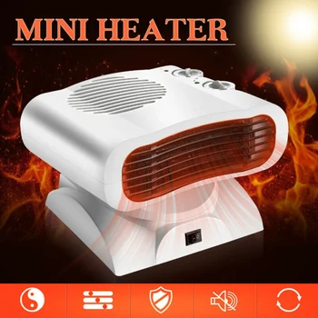 

Mini Portable 180 degree Shaking Mini Air Warmer Heat Fan Winter Warmer Household Fan Heater for Indoor Office Bedroom Heating