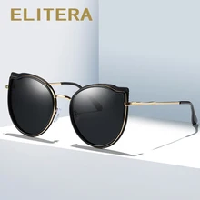 ELITERA фирменный дизайн модные винтажные Ретро женские поляризованные солнцезащитные очки кошачий глаз женские мужские оттенки солнцезащитные очки UV400
