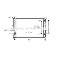 Радиатор Audi A4 1.6-2.3/1.9td A/T 95- Ava Aia2122 Ava арт. AIA2122