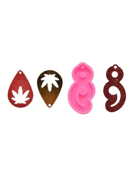 

Crystal Epoxy Resin Mold Comma Period/Maple Leaf Keychain Casting Silicone Mould