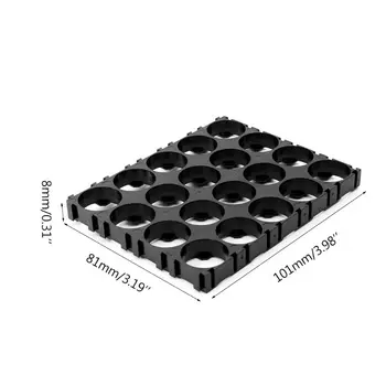 

10x 18650 Battery 4x5 Cell Spacer Radiating Shell Pack Plastic Heat Holder Black 95AD
