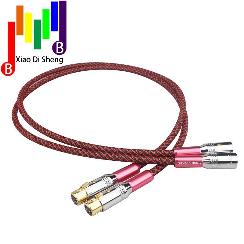 BK 4 cores silver plated 3.5mm male to 4-pin xlr female balanced aux audio cable 