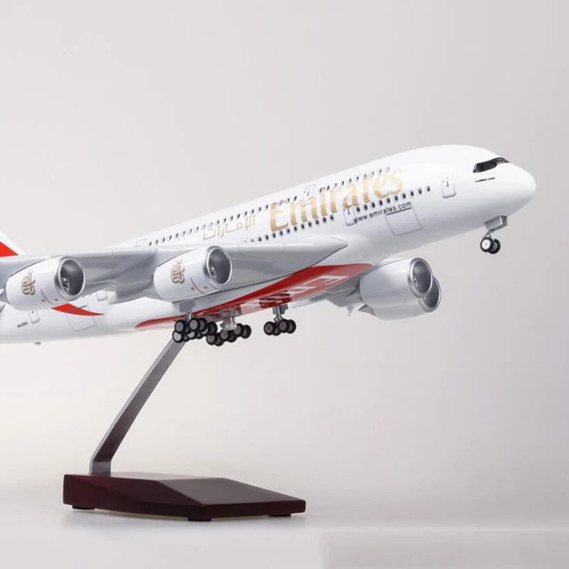 1/160 моделирование Airbus A380 EMIRATES авиация модель самолета игрушки 45,5 см самолет W свет и колесо литье под давлением пластик Смола самолет
