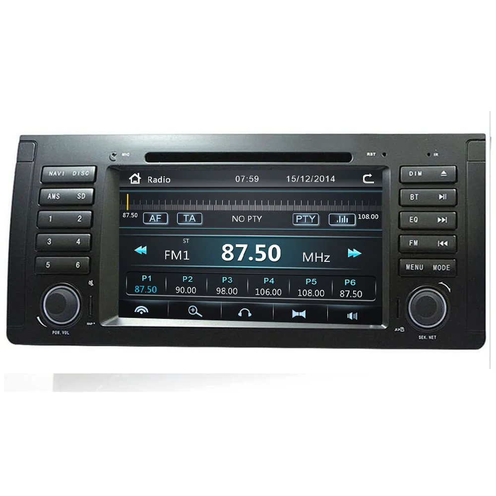 Discount Nice UI 1 din Car DVD player for BMW E39 X5 Range rover GPS Wifi Bluetooth Radio USB SD Steering wheel Control Camera map 1