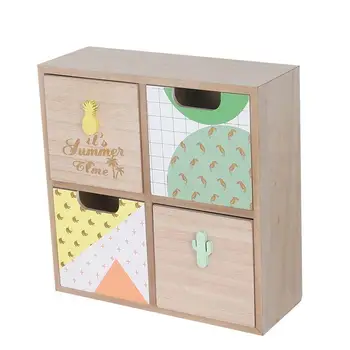 

Clearance! Wooden Sundries Cleaning Box Jewelry Desktop Receiving Box Wooden Box Household Drawer Cosmetics Receiving Box