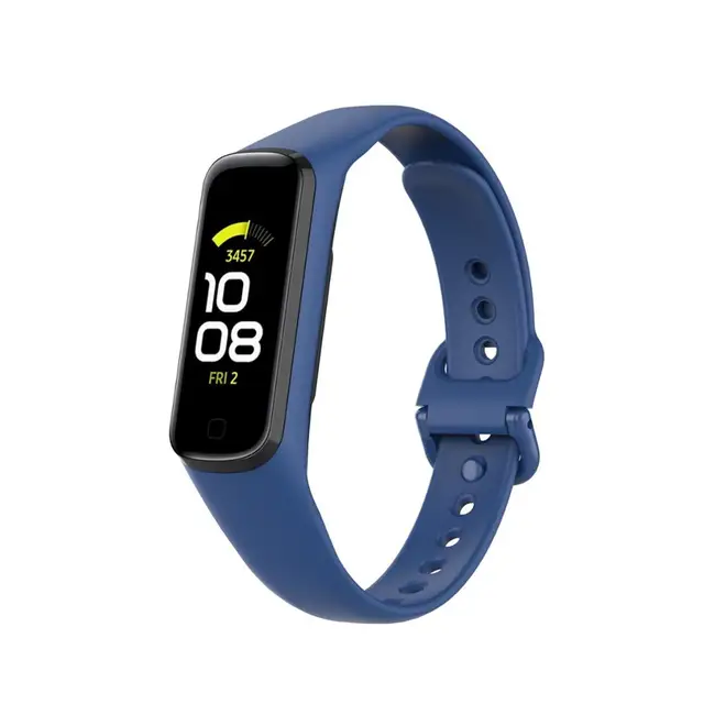 Silicone Sport Band Strap For Samsung Galaxy Fit 2 SM-R220 Watch Bracelet Replacement Watchband Correa For Samsung Galaxy Fit2 Navy Blue