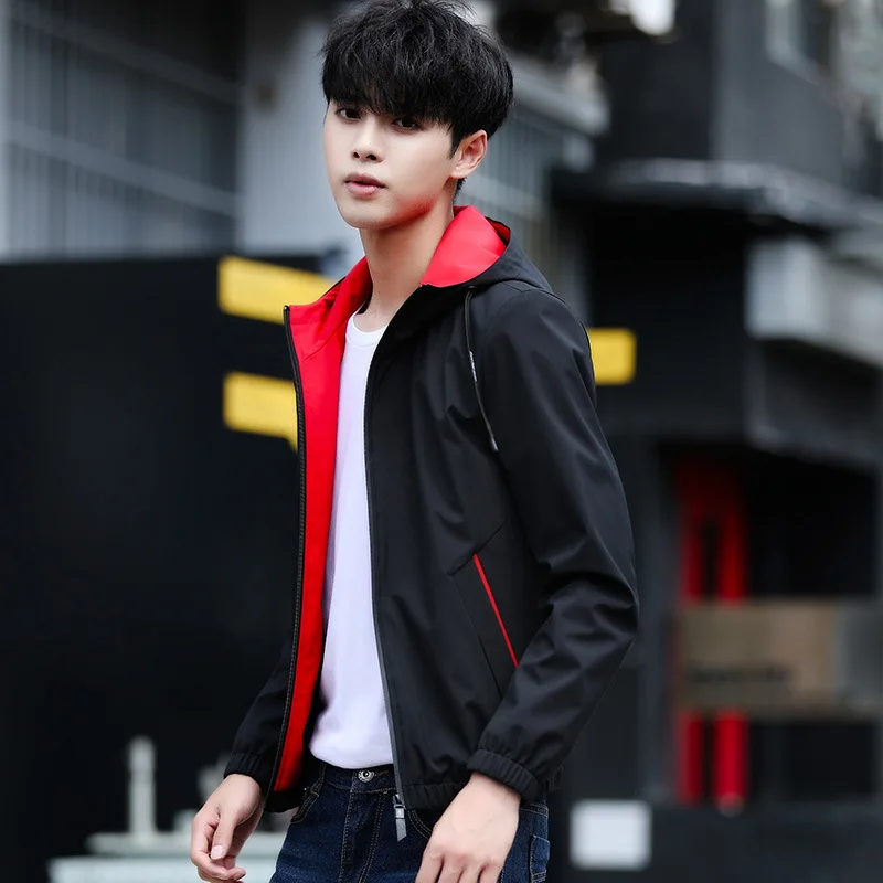 

Wxy21-Autumn Hot Selling Jacket Stocking 100 Thousand-Piece Men Youth Korean-style Slim Fit Jacket Large Size Hooded Fashion