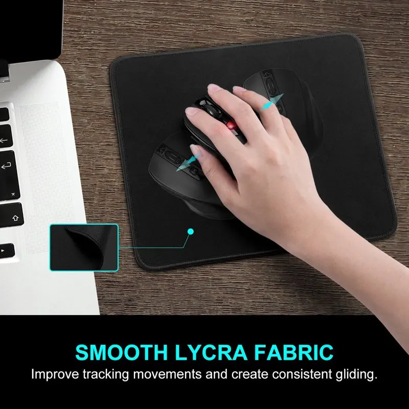 Wireless Mouse and Mouse Pad Set 2.4G Wireless Portable Mobile Optical Mouse with USB Receiver and Mouse Pad Combo for Laptop