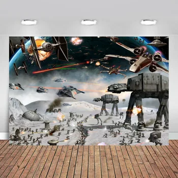 

Photography Backdrop Planet Star Wars Force Awakens Crafts Battle Baby Shower Happy Birthday Red Backgrounds for Photo Studio