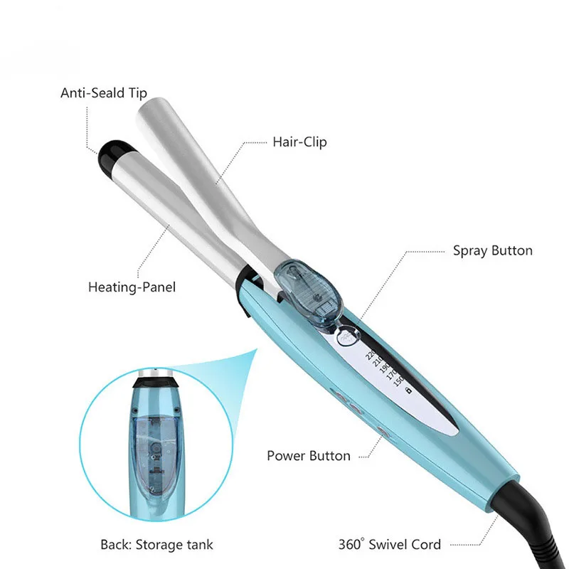 

Steam Spray Spiral Automatic Hair Curler Professional Rotating Wand Curling Iron Hair Styling Tools Curlers Crimper Curl Styl
