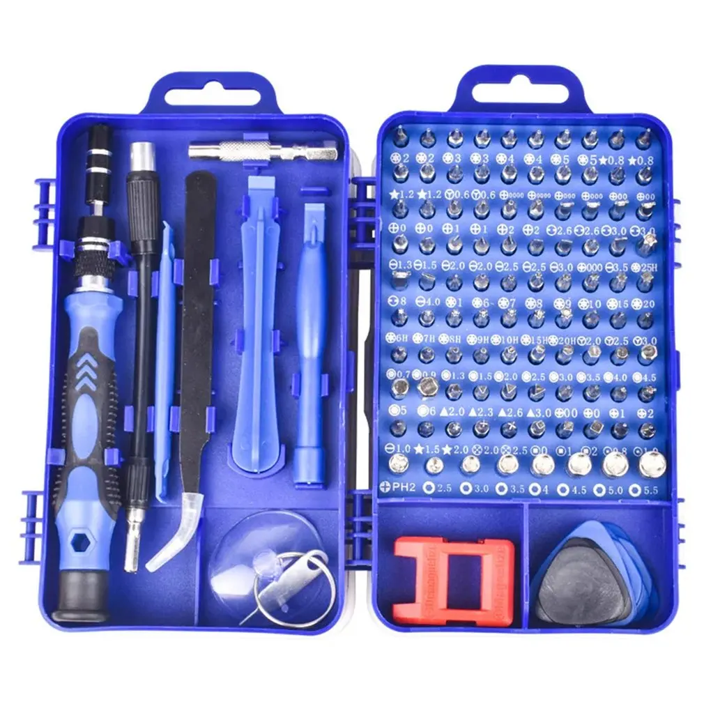 YB722203 115Pcs Precision Multi-purpose Screwdriver Bit Set for Mobile Phone Computer PC Repair Disassemble Part Replacement Tools - Цвет: YB722203