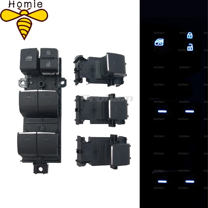 Led Lighted Power Window Switch For Toyota Rav4 Rav 4 Chr Corolla  2019 2020 Backlight Upgrade 84040-12200 8404012200 Baclight