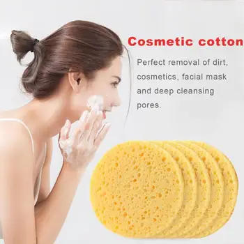 

50pcs Compressed Natural Cellulose Cleansing Exfoliation Facial Sponges Cleaning Make up Cotton Pads