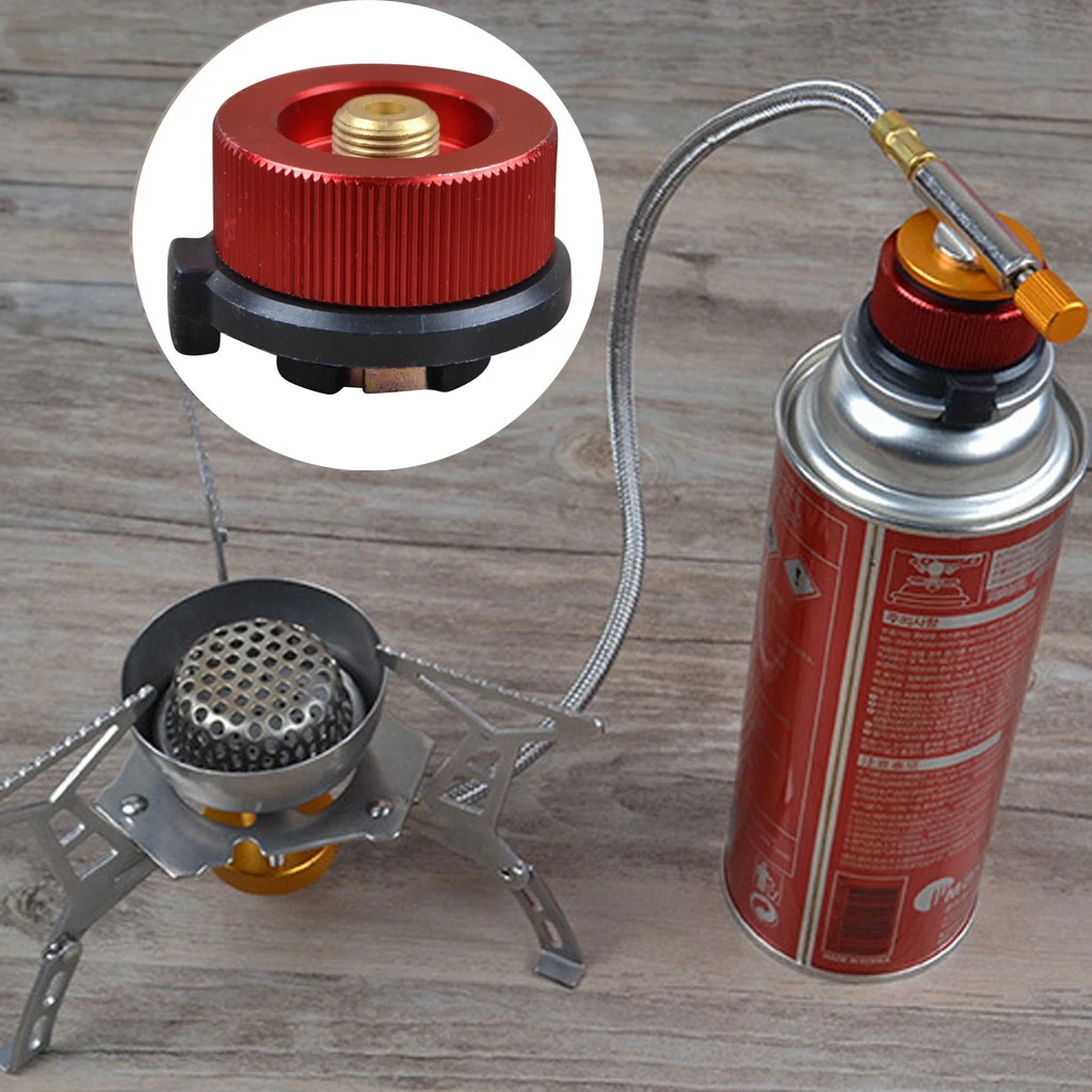 Outdoor BBQ Camping Burner Conversion Head Long Flat Tank Gas Bottle Adaptor