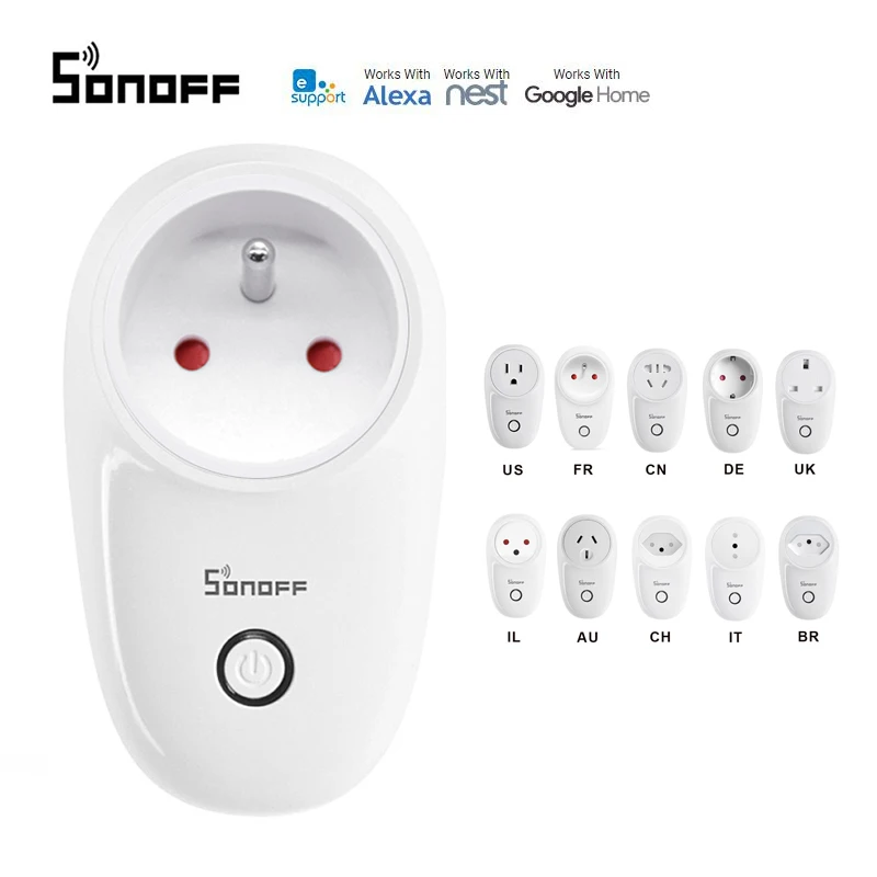 Интеллектуальный выключатель света Sonoff S26 умная розетка Wi Fi разъем таймер
