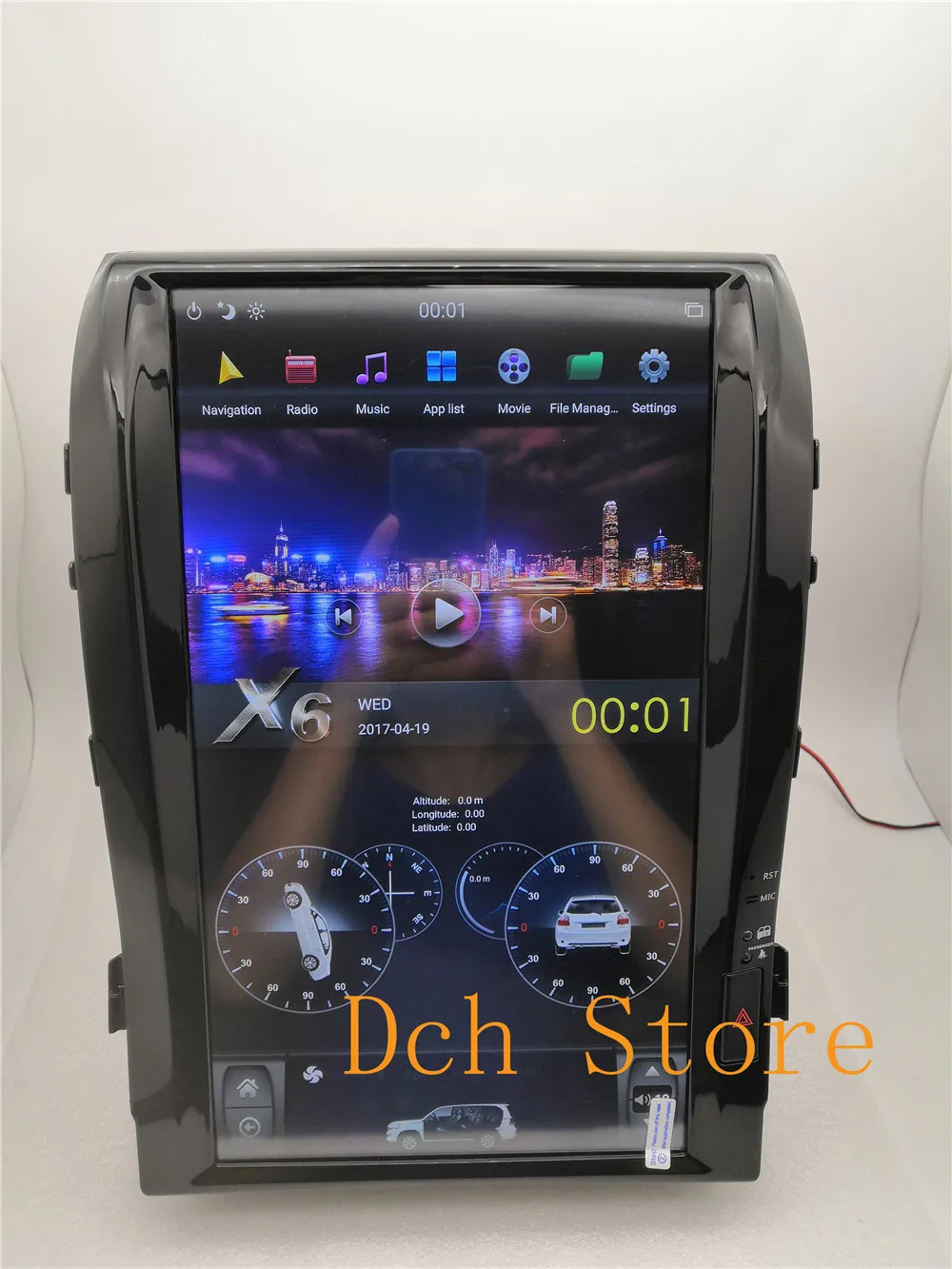 Best 16 inch tesla style Android 8.1 Car DVD player GPS Navi For Toyota Land Cruiser landcruiser LC200 2007-2015 VXR GXR px6 CARPLAY 5