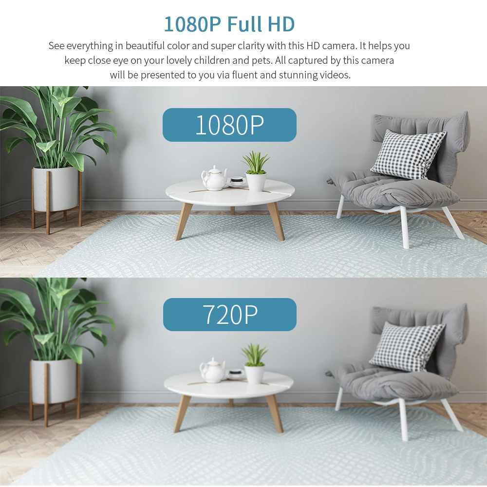  INQMEGA 1080P 720P Mini Home Security IP Camera A Due Vie Audio Macchina Fotografica Senza Fili di 