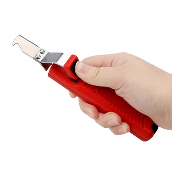 

Portable Cable Wire Stripper Knife Adjustable Rubber Handle Cable Stripper Insulation Stripper Stripping Cutters with Hook Blade