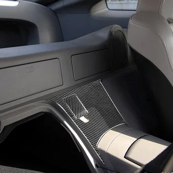 

2pcs Carbon Fiber Black Rear Center Console Panel Cover Trim For Nissan 350Z 2003-09 Easy Installation Perfect Match