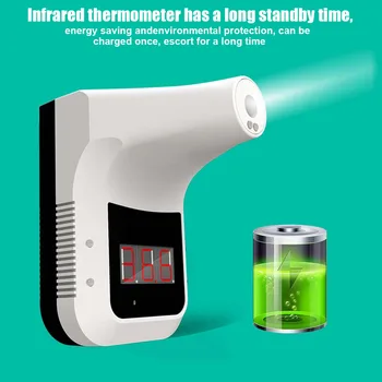 

Non Contact Instant Reading Wall Mounted Body Digital Home Office Accurate Infrared Thermometer With Alarm USB Rechargeable