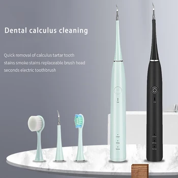 

Toothbrush Sonic Tartar Remover 2 In1 Cleaning Portable Ultrasonic Whiten Tooth Cleaner Tartar Removal for Teeth Dental Scalers