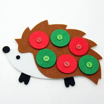 

1Set Cute Hedgehog Kids DIY Toy Fabric Material Cloth Cutting Felt Kindergarten Home Room Decor Stickers Kids Puzzle Study Tools