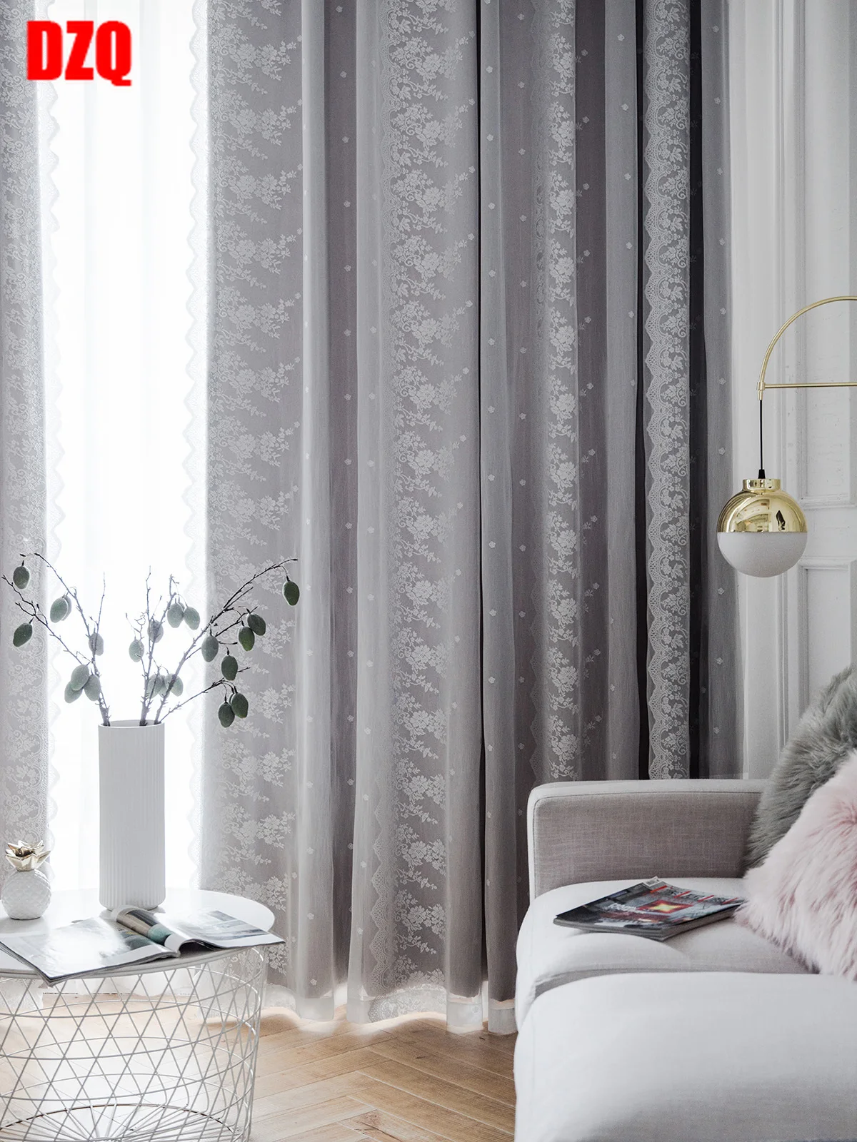 Индивидуальные Современные минималистичные кружевные занавески в стиле