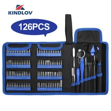 KINDLOV Набор отверток, Прецизионная отвертка, набор инструментов, магнитные крестовые биты Torx 126 в 1, ручные инструменты для ремонта телефона и ноутбука