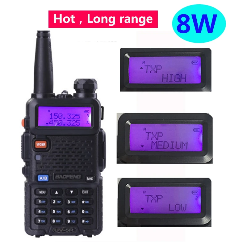 2021 радио vhf uhf 136 174 МГц 400 480 FM Радиостанция 15 км 8 Вт рация uv5r baofeng uv 5r с