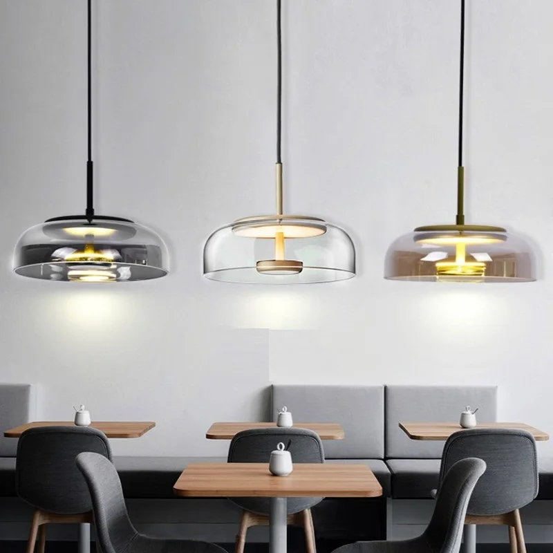LukLoy Single Head Modern Creative Pendant Light Glass Hanging Lamp Simple Restaurant Ball Bedroom Art Decoration | Освещение