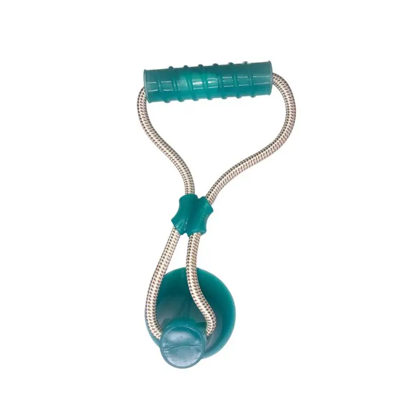Зеленый 1pc Pet Supplies Self-Playing Rubber Ball Toy with Suction Cup Dog Rope Toy - Цвет: Зеленый