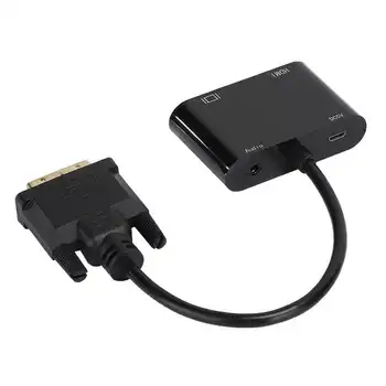 

rechargeable battery Environmental protection DVI to VGA Video Converter Cable Driver Free Adapter for PC DVD