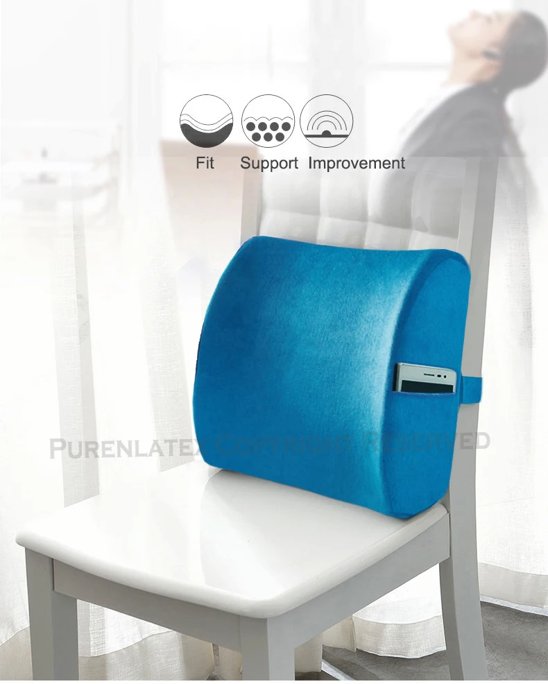 PurenLatex Silicone Gel Memory Foam Cool Chair Cushion Concave Waist Spine Support Seat Pad Summer Chair Slow Rebound Saddle Mat (3)