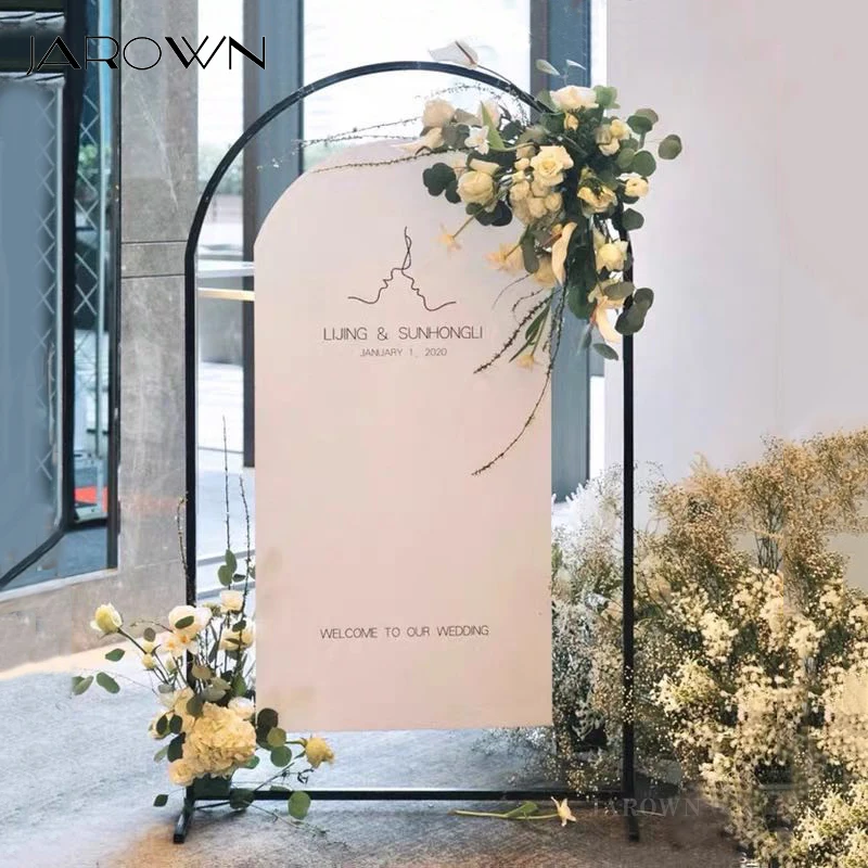JAROWN Wedding Props Round Arc Wrought Iron Arch Background Screen Decoration Stand Home Birthday Party Balloon Arch Decoration