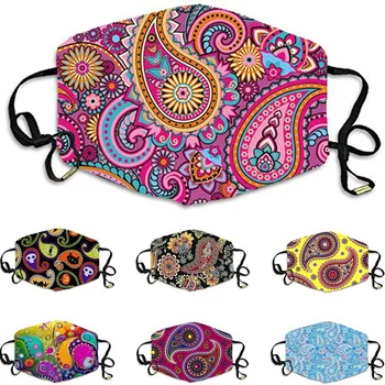 

Retro Design Face Mask Reusable Mouth Mask Female Pattern Masks Adjustable Fabric Face Masks Women Dustproof Maske